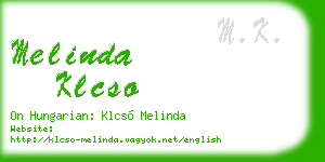 melinda klcso business card