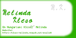melinda klcso business card